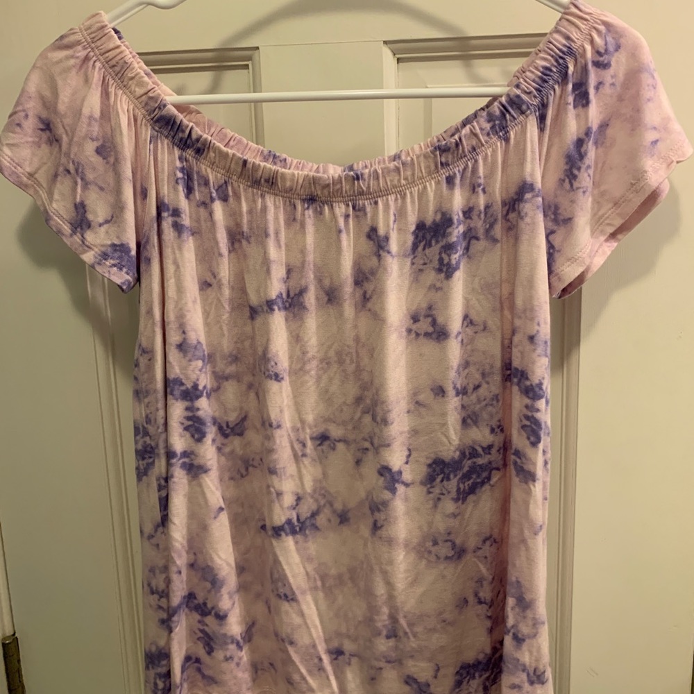 Hollister Tye Dye Off the shoulder top